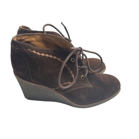 Naturalizer Women's Kaitlyn Brown Suede Lace-Up Bootie Size 8.5 - Picture 1 of 6